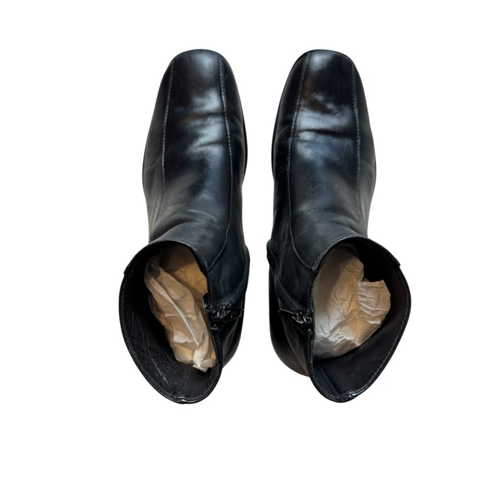 PRADA Black Leather Women's Boots Booties 36.5 - 6.5 - Calzature Donna IN BOX - Picture 6 of 16